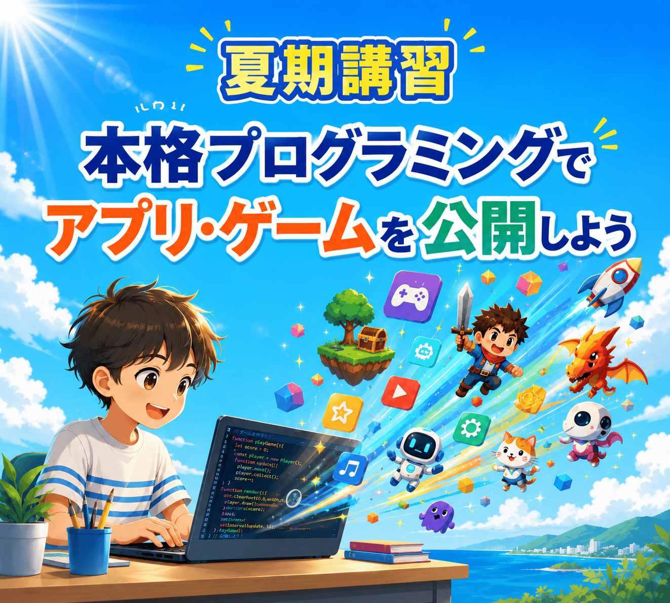 本格プログラミングでアプリ・ゲームを公開しよう