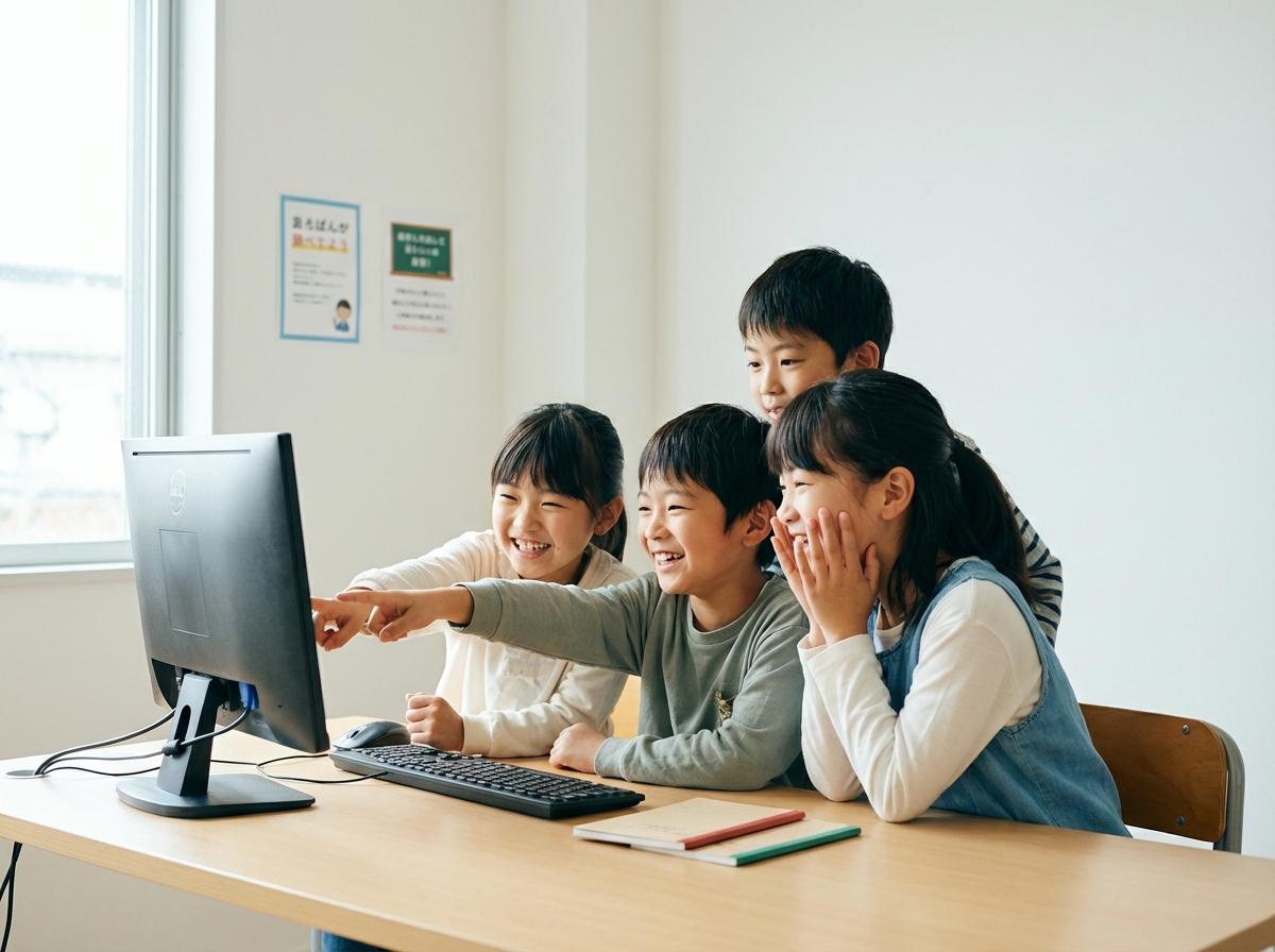 メンターと子どもがコーディング
