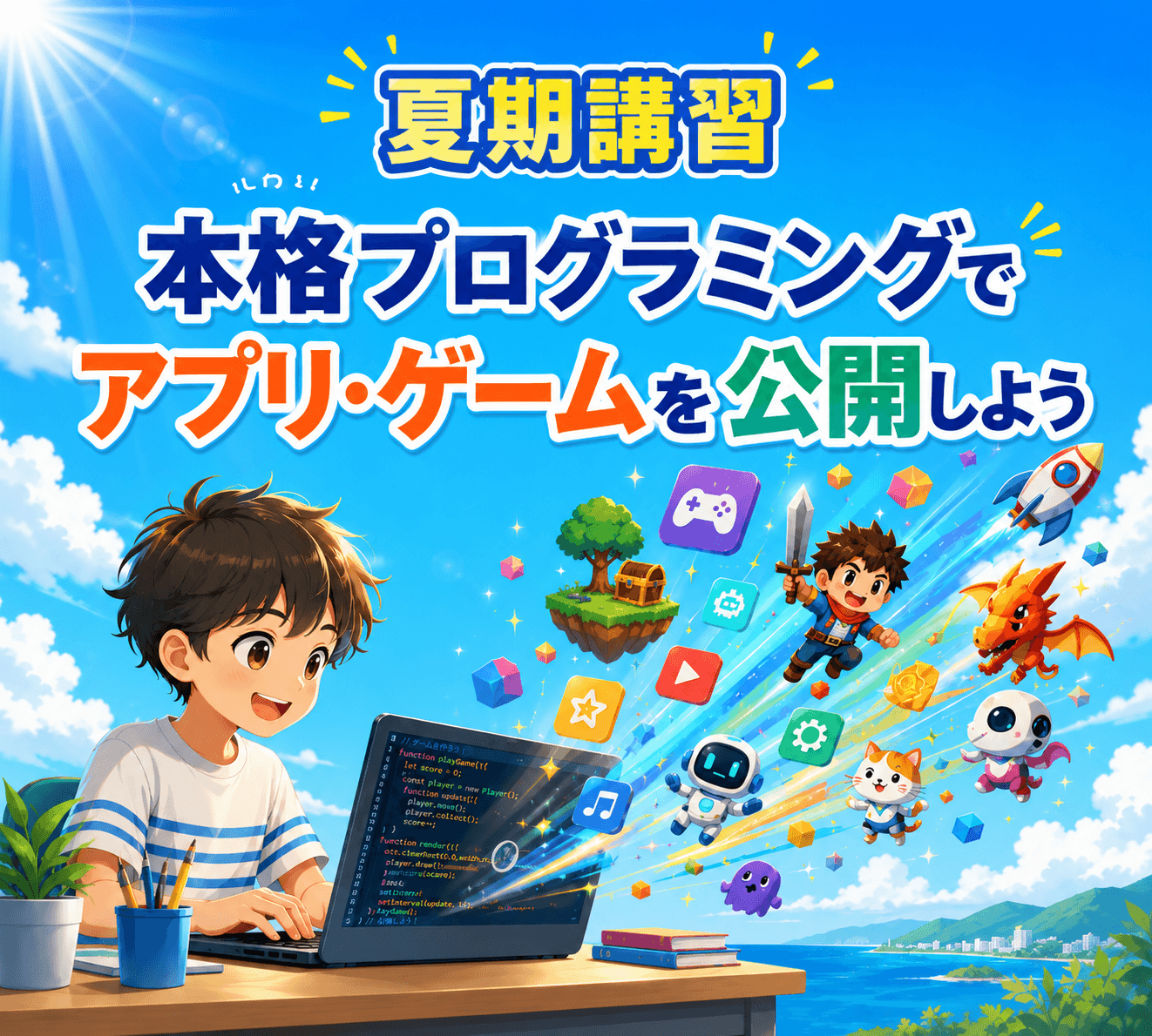 本格プログラミングでアプリ・ゲームを公開しよう